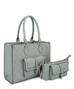 Fashion Handbag Set US-30688 LIGHT BLUE